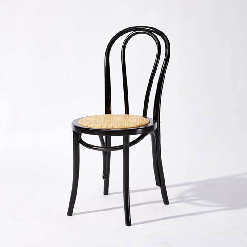 Solid Wood Dining Chairs Modern Style Kitchen Windsor Back Side Chairs Black Wicker & Rattan 1 Piece Clearhalo ' kitchen&dining_furn' 'Dining Chairs' 'Dining Tables & Seating' 'dining_chair' 'Furniture' 'furniture_dining_chair' 'Kitchen & Dining Furniture' 'kitchen' 3466947