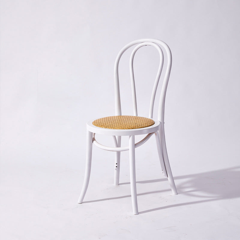 Solid Wood Dining Chairs Modern Style Kitchen Windsor Back Side Chairs White Wicker & Rattan 1 Piece Clearhalo ' kitchen&dining_furn' 'Dining Chairs' 'Dining Tables & Seating' 'dining_chair' 'Furniture' 'furniture_dining_chair' 'Kitchen & Dining Furniture' 'kitchen' 3466951