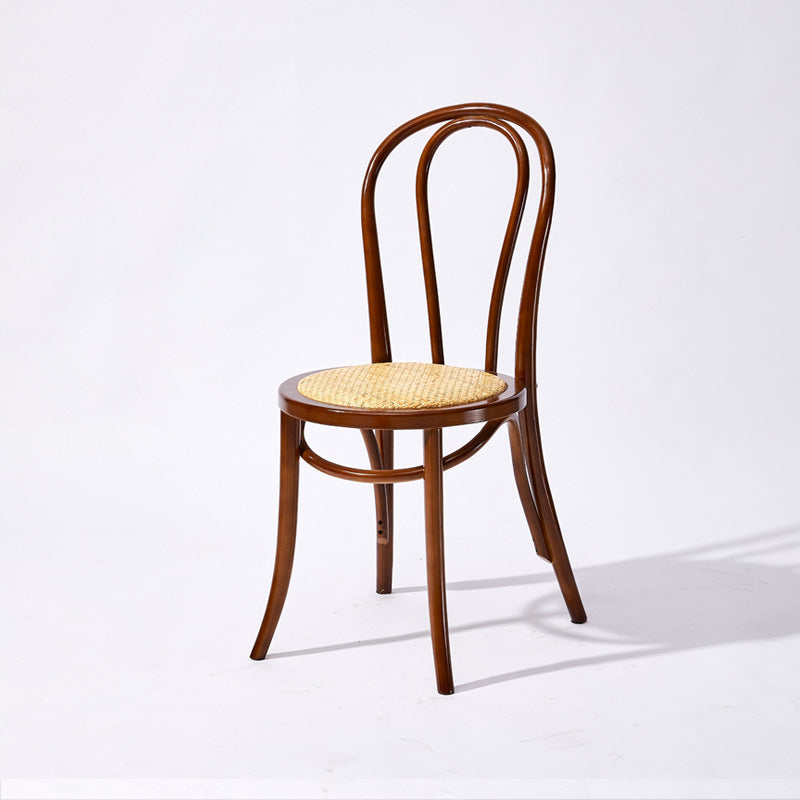 Solid Wood Dining Chairs Modern Style Kitchen Windsor Back Side Chairs Walnut Wicker & Rattan 1 Piece Clearhalo ' kitchen&dining_furn' 'Dining Chairs' 'Dining Tables & Seating' 'dining_chair' 'Furniture' 'furniture_dining_chair' 'Kitchen & Dining Furniture' 'kitchen' 3466958