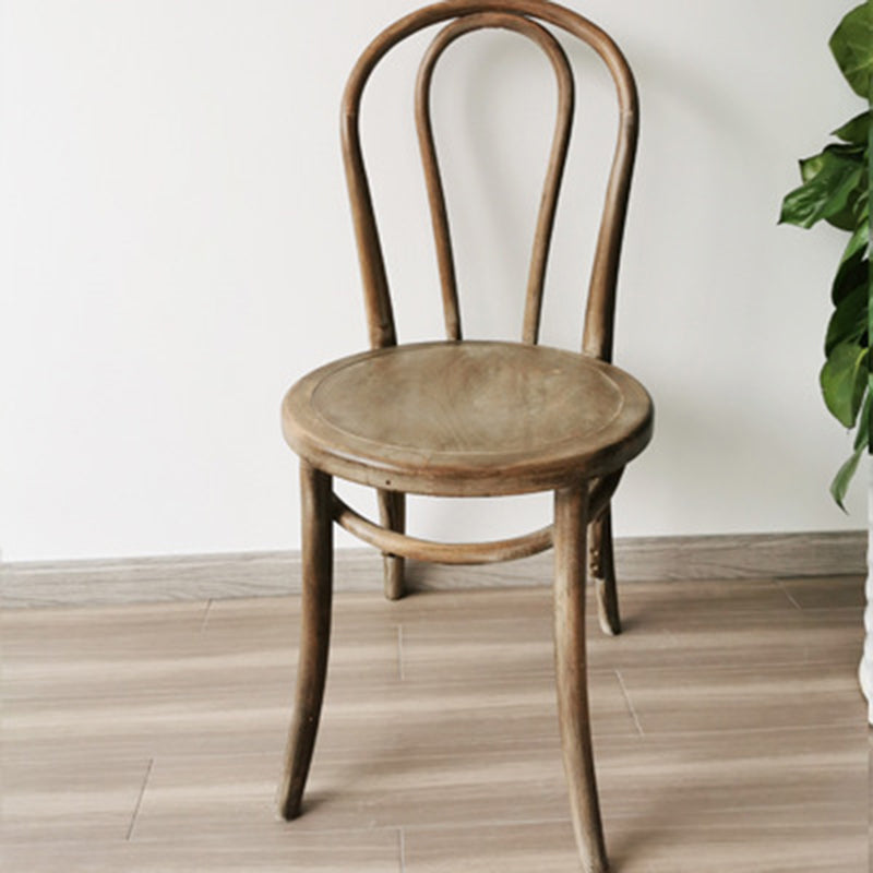 Solid Wood Dining Chairs Modern Style Kitchen Windsor Back Side Chairs Dark Gray Wood 1 Piece Clearhalo ' kitchen&dining_furn' 'Dining Chairs' 'Dining Tables & Seating' 'dining_chair' 'Furniture' 'furniture_dining_chair' 'Kitchen & Dining Furniture' 'kitchen' 3466971