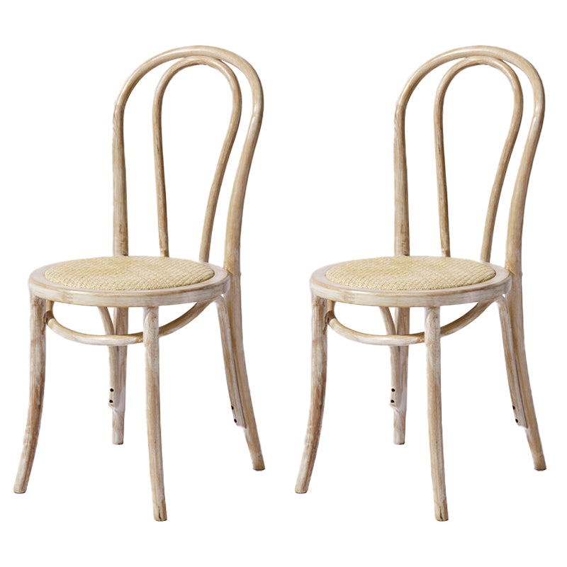 Solid Wood Dining Chairs Modern Style Kitchen Windsor Back Side Chairs Natural Wicker & Rattan Set of 2 Clearhalo ' kitchen&dining_furn' 'Dining Chairs' 'Dining Tables & Seating' 'dining_chair' 'Furniture' 'furniture_dining_chair' 'Kitchen & Dining Furniture' 'kitchen' 3466975