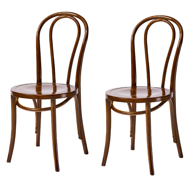 Solid Wood Dining Chairs Modern Style Kitchen Windsor Back Side Chairs Walnut Wood Set of 2 Clearhalo ' kitchen&dining_furn' 'Dining Chairs' 'Dining Tables & Seating' 'dining_chair' 'Furniture' 'furniture_dining_chair' 'Kitchen & Dining Furniture' 'kitchen' 3466981