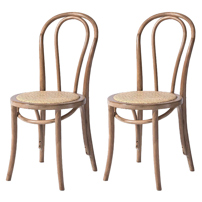 Solid Wood Dining Chairs Modern Style Kitchen Windsor Back Side Chairs Smoke Gray Wicker & Rattan Set of 2 Clearhalo ' kitchen&dining_furn' 'Dining Chairs' 'Dining Tables & Seating' 'dining_chair' 'Furniture' 'furniture_dining_chair' 'Kitchen & Dining Furniture' 'kitchen' 3466986