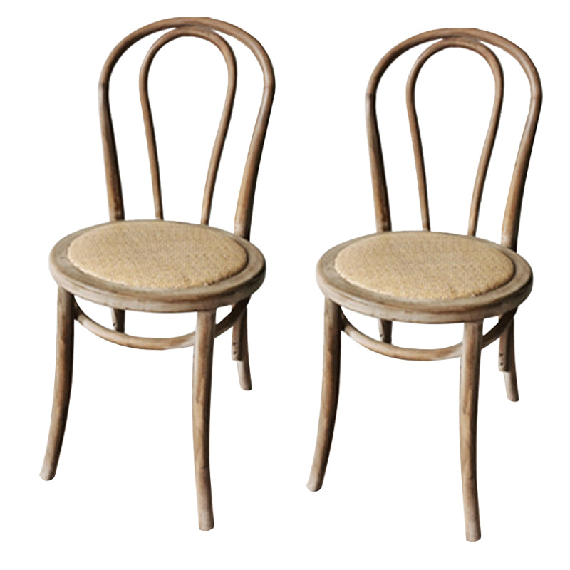 Solid Wood Dining Chairs Modern Style Kitchen Windsor Back Side Chairs Dark Gray Wicker & Rattan Set of 2 Clearhalo ' kitchen&dining_furn' 'Dining Chairs' 'Dining Tables & Seating' 'dining_chair' 'Furniture' 'furniture_dining_chair' 'Kitchen & Dining Furniture' 'kitchen' 3466988