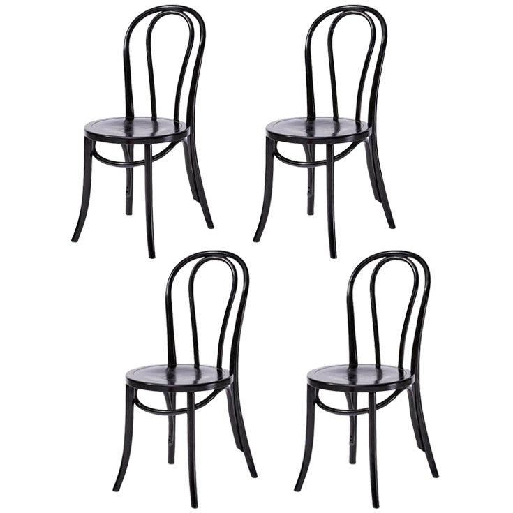 Solid Wood Dining Chairs Modern Style Kitchen Windsor Back Side Chairs Black Wood Set of 4 Clearhalo ' kitchen&dining_furn' 'Dining Chairs' 'Dining Tables & Seating' 'dining_chair' 'Furniture' 'furniture_dining_chair' 'Kitchen & Dining Furniture' 'kitchen' 3466989