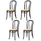 Solid Wood Dining Chairs Modern Style Kitchen Windsor Back Side Chairs Black Wicker & Rattan Set of 4 Clearhalo ' kitchen&dining_furn' 'Dining Chairs' 'Dining Tables & Seating' 'dining_chair' 'Furniture' 'furniture_dining_chair' 'Kitchen & Dining Furniture' 'kitchen' 3466990