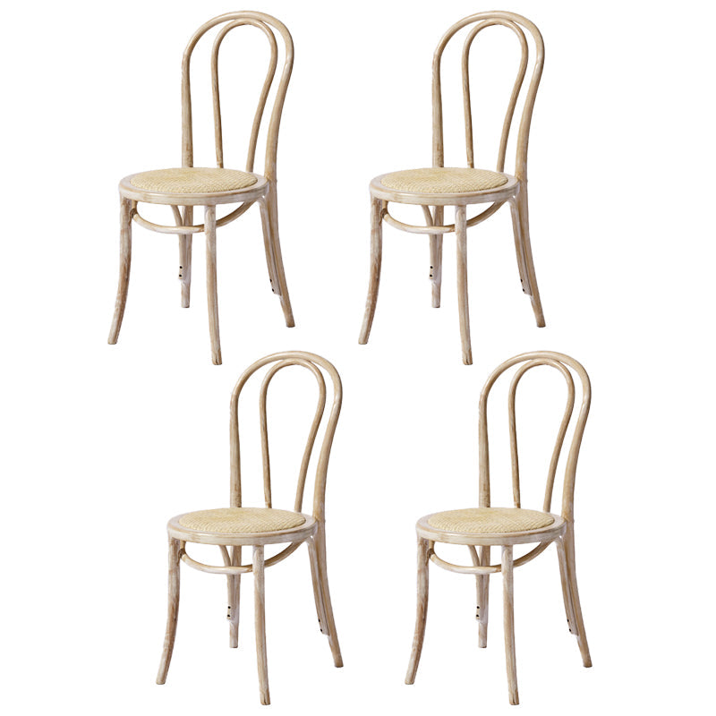 Solid Wood Dining Chairs Modern Style Kitchen Windsor Back Side Chairs Natural Wicker & Rattan Set of 4 Clearhalo ' kitchen&dining_furn' 'Dining Chairs' 'Dining Tables & Seating' 'dining_chair' 'Furniture' 'furniture_dining_chair' 'Kitchen & Dining Furniture' 'kitchen' 3466991