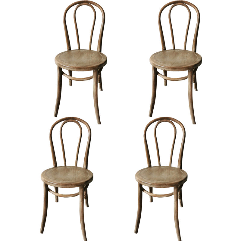 Solid Wood Dining Chairs Modern Style Kitchen Windsor Back Side Chairs Dark Gray Wood Set of 4 Clearhalo ' kitchen&dining_furn' 'Dining Chairs' 'Dining Tables & Seating' 'dining_chair' 'Furniture' 'furniture_dining_chair' 'Kitchen & Dining Furniture' 'kitchen' 3467003