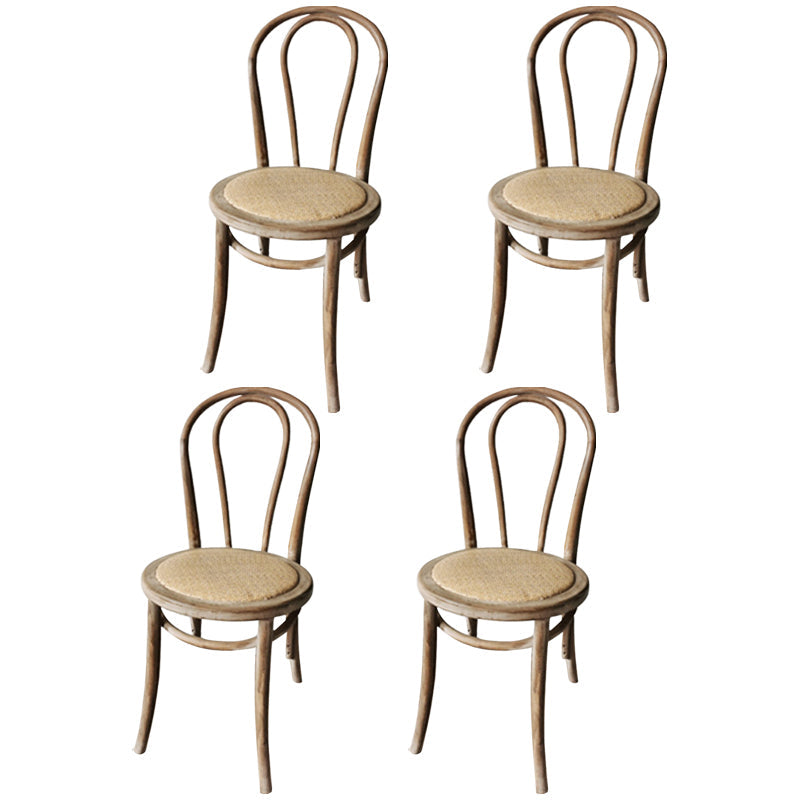 Solid Wood Dining Chairs Modern Style Kitchen Windsor Back Side Chairs Dark Gray Wicker & Rattan Set of 4 Clearhalo ' kitchen&dining_furn' 'Dining Chairs' 'Dining Tables & Seating' 'dining_chair' 'Furniture' 'furniture_dining_chair' 'Kitchen & Dining Furniture' 'kitchen' 3467004