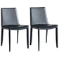 Modern Kitchen PU Leather Dining Side Chair Solid Back Dining Side Chair Black Set of 2 Clearhalo ' kitchen&dining_furn' 'Dining Chairs' 'Dining Tables & Seating' 'dining_chair' 'Furniture' 'furniture_dining_chair' 'Kitchen & Dining Furniture' 'kitchen' 3467030