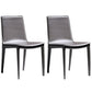 Modern Kitchen PU Leather Dining Side Chair Solid Back Dining Side Chair Dark Gray Set of 2 Clearhalo ' kitchen&dining_furn' 'Dining Chairs' 'Dining Tables & Seating' 'dining_chair' 'Furniture' 'furniture_dining_chair' 'Kitchen & Dining Furniture' 'kitchen' 3467038