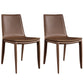 Modern Kitchen PU Leather Dining Side Chair Solid Back Dining Side Chair Coffee Set of 2 Clearhalo ' kitchen&dining_furn' 'Dining Chairs' 'Dining Tables & Seating' 'dining_chair' 'Furniture' 'furniture_dining_chair' 'Kitchen & Dining Furniture' 'kitchen' 3467041