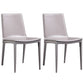 Modern Kitchen PU Leather Dining Side Chair Solid Back Dining Side Chair Light Gray Set of 2 Clearhalo ' kitchen&dining_furn' 'Dining Chairs' 'Dining Tables & Seating' 'dining_chair' 'Furniture' 'furniture_dining_chair' 'Kitchen & Dining Furniture' 'kitchen' 3467043