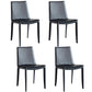 Modern Kitchen PU Leather Dining Side Chair Solid Back Dining Side Chair Black Set of 4 Clearhalo ' kitchen&dining_furn' 'Dining Chairs' 'Dining Tables & Seating' 'dining_chair' 'Furniture' 'furniture_dining_chair' 'Kitchen & Dining Furniture' 'kitchen' 3467047