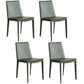 Modern Kitchen PU Leather Dining Side Chair Solid Back Dining Side Chair Blackish Green Set of 4 Clearhalo ' kitchen&dining_furn' 'Dining Chairs' 'Dining Tables & Seating' 'dining_chair' 'Furniture' 'furniture_dining_chair' 'Kitchen & Dining Furniture' 'kitchen' 3467048
