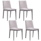 Modern Kitchen PU Leather Dining Side Chair Solid Back Dining Side Chair Light Gray Set of 4 Clearhalo ' kitchen&dining_furn' 'Dining Chairs' 'Dining Tables & Seating' 'dining_chair' 'Furniture' 'furniture_dining_chair' 'Kitchen & Dining Furniture' 'kitchen' 3467054