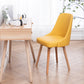 Fabric Dining Side Chair Glam Style Indoor Parsons Armless Chair of 17'' Wide Yellow 1 Piece Clearhalo ' kitchen&dining_furn' 'Dining Chairs' 'Dining Tables & Seating' 'dining_chair' 'Furniture' 'furniture_dining_chair' 'Kitchen & Dining Furniture' 'kitchen' 3467058