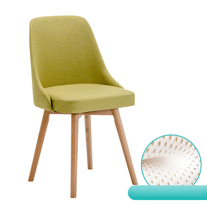 Fabric Dining Side Chair Glam Style Indoor Parsons Armless Chair of 17'' Wide Green 1 Piece Clearhalo ' kitchen&dining_furn' 'Dining Chairs' 'Dining Tables & Seating' 'dining_chair' 'Furniture' 'furniture_dining_chair' 'Kitchen & Dining Furniture' 'kitchen' 3467065