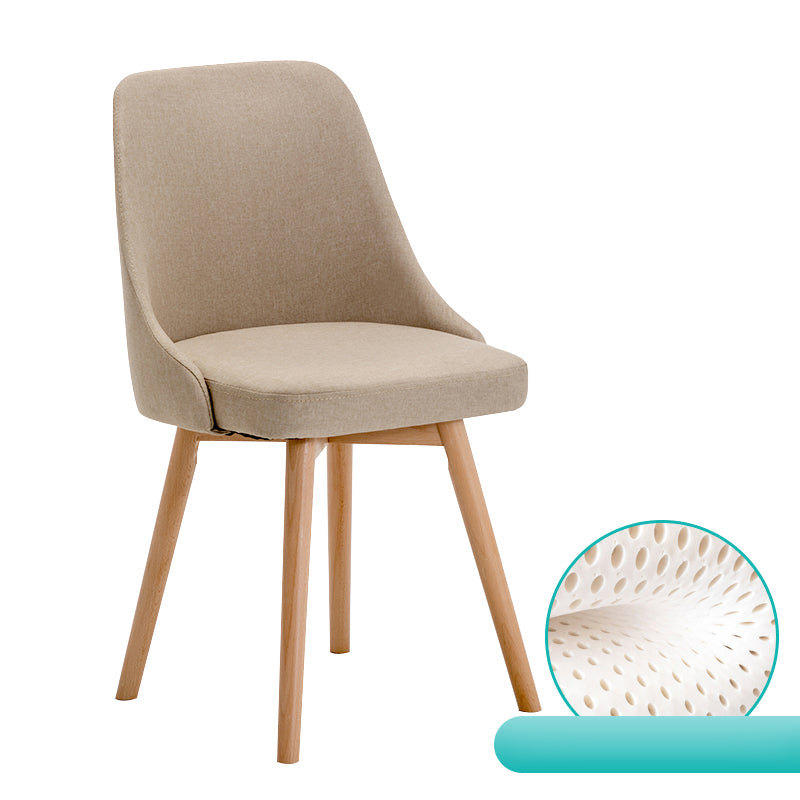 Fabric Dining Side Chair Glam Style Indoor Parsons Armless Chair of 17'' Wide Khaki 1 Piece Clearhalo ' kitchen&dining_furn' 'Dining Chairs' 'Dining Tables & Seating' 'dining_chair' 'Furniture' 'furniture_dining_chair' 'Kitchen & Dining Furniture' 'kitchen' 3467068