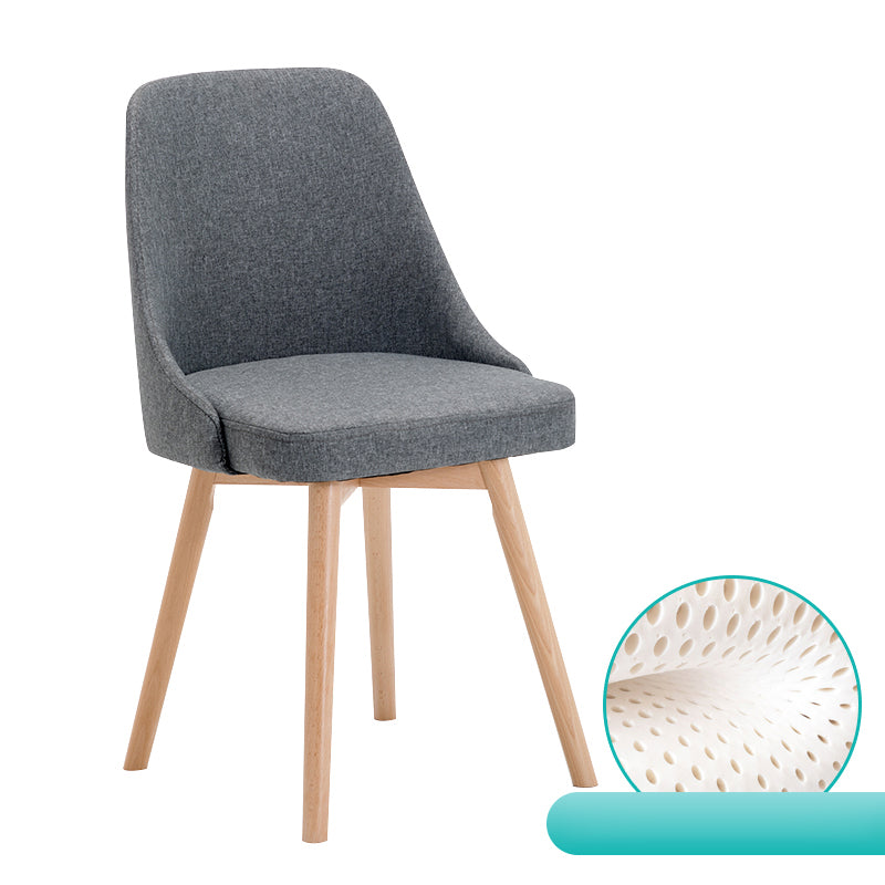 Fabric Dining Side Chair Glam Style Indoor Parsons Armless Chair of 17'' Wide Dark Gray 1 Piece Clearhalo ' kitchen&dining_furn' 'Dining Chairs' 'Dining Tables & Seating' 'dining_chair' 'Furniture' 'furniture_dining_chair' 'Kitchen & Dining Furniture' 'kitchen' 3467069