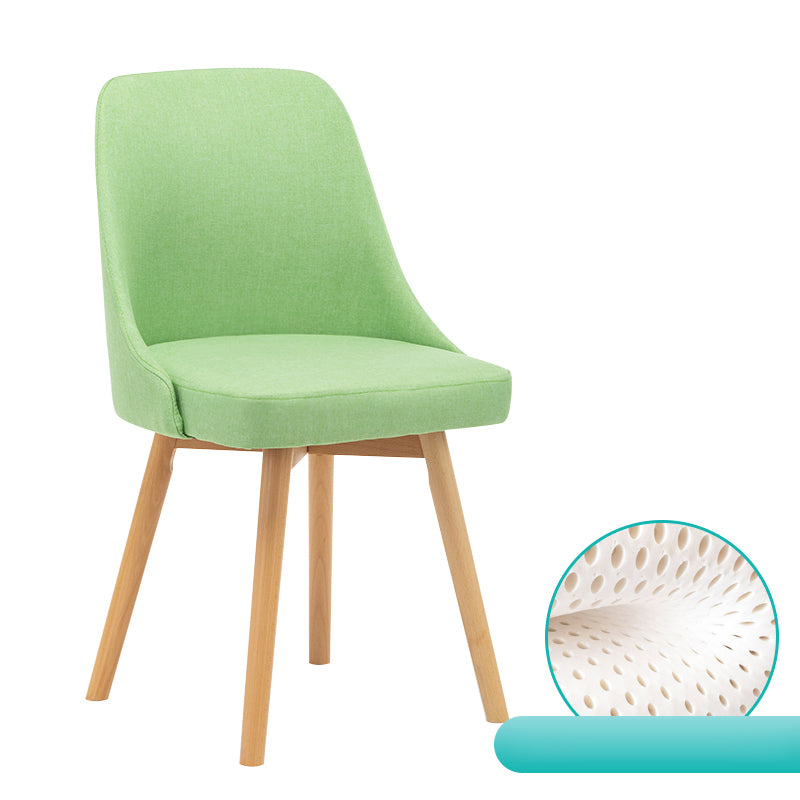 Fabric Dining Side Chair Glam Style Indoor Parsons Armless Chair of 17'' Wide Fruit Green 1 Piece Clearhalo ' kitchen&dining_furn' 'Dining Chairs' 'Dining Tables & Seating' 'dining_chair' 'Furniture' 'furniture_dining_chair' 'Kitchen & Dining Furniture' 'kitchen' 3467074