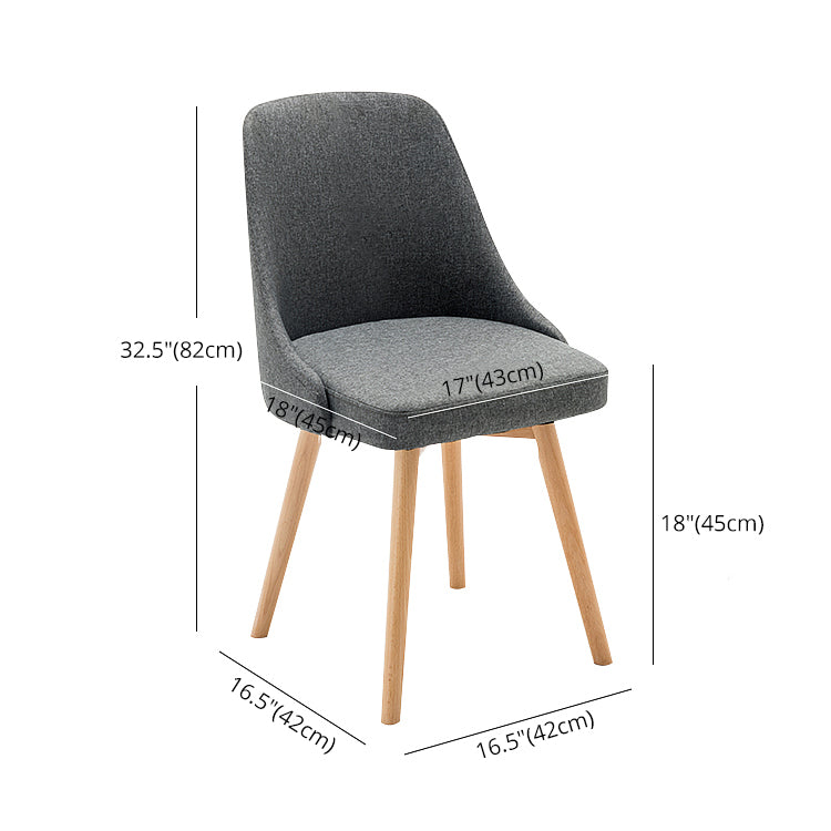 Fabric Dining Side Chair Glam Style Indoor Parsons Armless Chair of 17'' Wide Clearhalo ' kitchen&dining_furn' 'Dining Chairs' 'Dining Tables & Seating' 'dining_chair' 'Furniture' 'furniture_dining_chair' 'Kitchen & Dining Furniture' 'kitchen' 3467075
