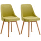 Fabric Dining Side Chair Glam Style Indoor Parsons Armless Chair of 17'' Wide Green Set of 2 Clearhalo ' kitchen&dining_furn' 'Dining Chairs' 'Dining Tables & Seating' 'dining_chair' 'Furniture' 'furniture_dining_chair' 'Kitchen & Dining Furniture' 'kitchen' 3467085