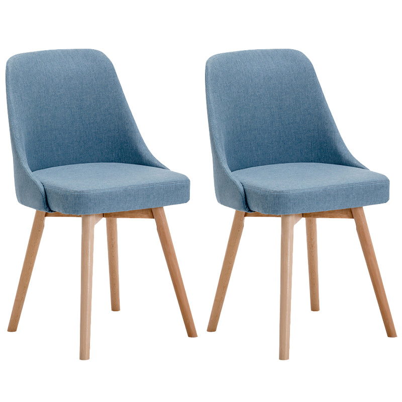 Fabric Dining Side Chair Glam Style Indoor Parsons Armless Chair of 17'' Wide Sky Blue Set of 2 Clearhalo ' kitchen&dining_furn' 'Dining Chairs' 'Dining Tables & Seating' 'dining_chair' 'Furniture' 'furniture_dining_chair' 'Kitchen & Dining Furniture' 'kitchen' 3467088