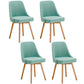 Fabric Dining Side Chair Glam Style Indoor Parsons Armless Chair of 17'' Wide Mint Green Set of 4 Clearhalo ' kitchen&dining_furn' 'Dining Chairs' 'Dining Tables & Seating' 'dining_chair' 'Furniture' 'furniture_dining_chair' 'Kitchen & Dining Furniture' 'kitchen' 3467094