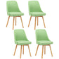 Fabric Dining Side Chair Glam Style Indoor Parsons Armless Chair of 17'' Wide Fruit Green Set of 4 Clearhalo ' kitchen&dining_furn' 'Dining Chairs' 'Dining Tables & Seating' 'dining_chair' 'Furniture' 'furniture_dining_chair' 'Kitchen & Dining Furniture' 'kitchen' 3467100