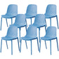 Dining Room Stacking Dining Chair Contemporary Style Plastic Side Chair Blue Set of 8 Clearhalo ' kitchen&dining_furn' 'Dining Chairs' 'Dining Tables & Seating' 'dining_chair' 'Furniture' 'furniture_dining_chair' 'Kitchen & Dining Furniture' 'kitchen' 3467115