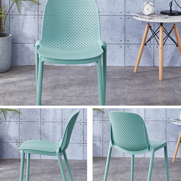 Dining Room Stacking Dining Chair Contemporary Style Plastic Side Chair Clearhalo ' kitchen&dining_furn' 'Dining Chairs' 'Dining Tables & Seating' 'dining_chair' 'Furniture' 'furniture_dining_chair' 'Kitchen & Dining Furniture' 'kitchen' 3467117