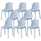 Dining Room Stacking Dining Chair Contemporary Style Plastic Side Chair Light Blue Set of 8 Clearhalo ' kitchen&dining_furn' 'Dining Chairs' 'Dining Tables & Seating' 'dining_chair' 'Furniture' 'furniture_dining_chair' 'Kitchen & Dining Furniture' 'kitchen' 3467118