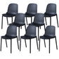 Dining Room Stacking Dining Chair Contemporary Style Plastic Side Chair Black Set of 8 Clearhalo ' kitchen&dining_furn' 'Dining Chairs' 'Dining Tables & Seating' 'dining_chair' 'Furniture' 'furniture_dining_chair' 'Kitchen & Dining Furniture' 'kitchen' 3467121