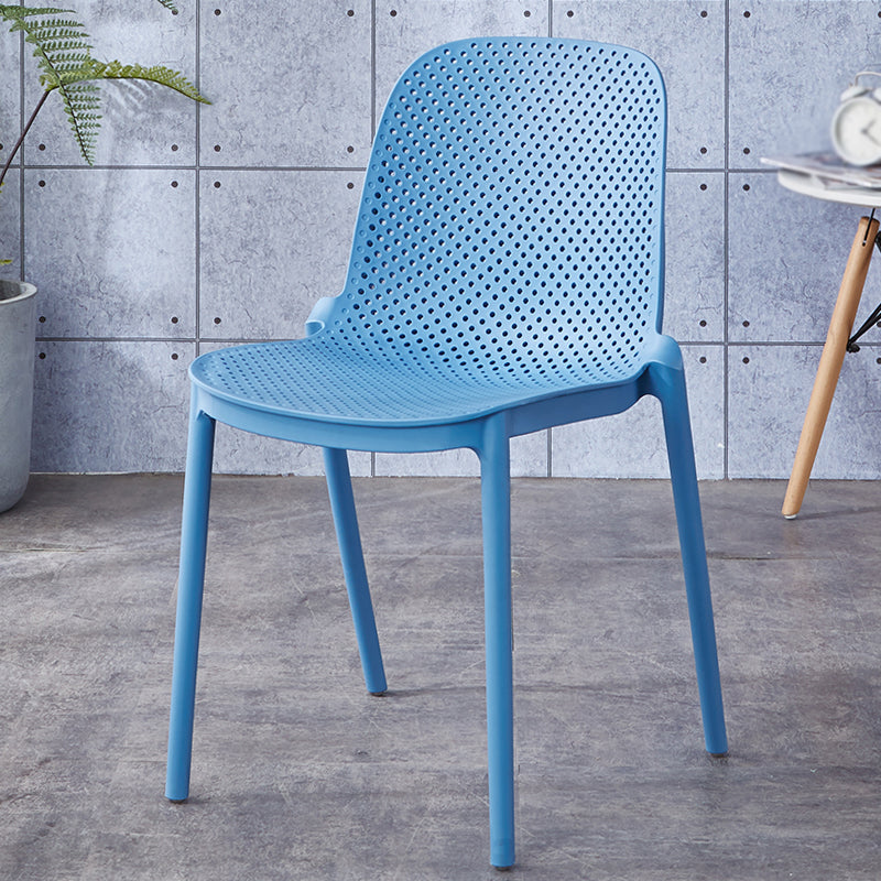 Dining Room Stacking Dining Chair Contemporary Style Plastic Side Chair Clearhalo ' kitchen&dining_furn' 'Dining Chairs' 'Dining Tables & Seating' 'dining_chair' 'Furniture' 'furniture_dining_chair' 'Kitchen & Dining Furniture' 'kitchen' 3467122