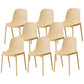 Dining Room Stacking Dining Chair Contemporary Style Plastic Side Chair Yellow Set of 8 Clearhalo ' kitchen&dining_furn' 'Dining Chairs' 'Dining Tables & Seating' 'dining_chair' 'Furniture' 'furniture_dining_chair' 'Kitchen & Dining Furniture' 'kitchen' 3467125