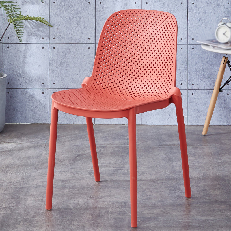 Dining Room Stacking Dining Chair Contemporary Style Plastic Side Chair Clearhalo ' kitchen&dining_furn' 'Dining Chairs' 'Dining Tables & Seating' 'dining_chair' 'Furniture' 'furniture_dining_chair' 'Kitchen & Dining Furniture' 'kitchen' 3467126