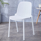 Dining Room Stacking Dining Chair Contemporary Style Plastic Side Chair Clearhalo ' kitchen&dining_furn' 'Dining Chairs' 'Dining Tables & Seating' 'dining_chair' 'Furniture' 'furniture_dining_chair' 'Kitchen & Dining Furniture' 'kitchen' 3467129