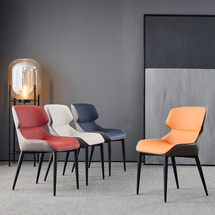 Nordic Style Leather Dining Room Chair Wingback Side Chair for Home Use Clearhalo ' kitchen&dining_furn' 'Dining Chairs' 'Dining Tables & Seating' 'dining_chair' 'Furniture' 'furniture_dining_chair' 'Kitchen & Dining Furniture' 'kitchen' 3467133