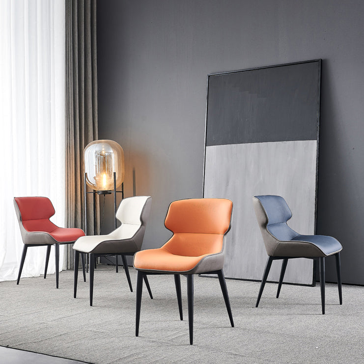 Nordic Style Leather Dining Room Chair Wingback Side Chair for Home Use Clearhalo ' kitchen&dining_furn' 'Dining Chairs' 'Dining Tables & Seating' 'dining_chair' 'Furniture' 'furniture_dining_chair' 'Kitchen & Dining Furniture' 'kitchen' 3467140