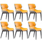 Nordic Style Leather Dining Room Chair Wingback Side Chair for Home Use Yellow Set of 6 Clearhalo ' kitchen&dining_furn' 'Dining Chairs' 'Dining Tables & Seating' 'dining_chair' 'Furniture' 'furniture_dining_chair' 'Kitchen & Dining Furniture' 'kitchen' 3467161