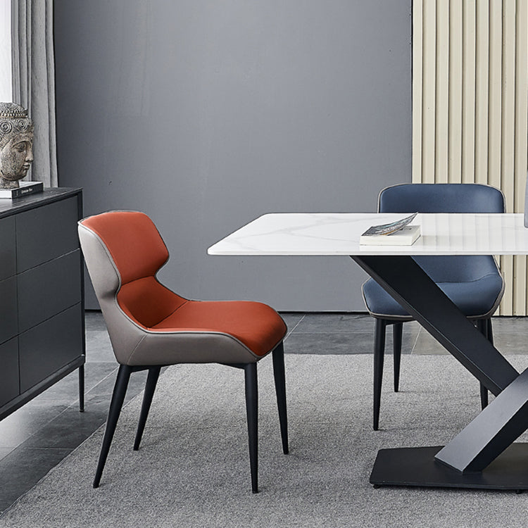 Nordic Style Leather Dining Room Chair Wingback Side Chair for Home Use Clearhalo ' kitchen&dining_furn' 'Dining Chairs' 'Dining Tables & Seating' 'dining_chair' 'Furniture' 'furniture_dining_chair' 'Kitchen & Dining Furniture' 'kitchen' 3467162