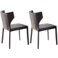 Modern Style Leather Matte Finish Side Chair Wingback Side Chair for Dinning Room Grey Set of 2 Clearhalo ' kitchen&dining_furn' 'Dining Chairs' 'Dining Tables & Seating' 'dining_chair' 'Furniture' 'furniture_dining_chair' 'Kitchen & Dining Furniture' 'kitchen' 3467168