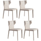 Modern Style Leather Matte Finish Side Chair Wingback Side Chair for Dinning Room Light Gray Set of 4 Clearhalo ' kitchen&dining_furn' 'Dining Chairs' 'Dining Tables & Seating' 'dining_chair' 'Furniture' 'furniture_dining_chair' 'Kitchen & Dining Furniture' 'kitchen' 3467173