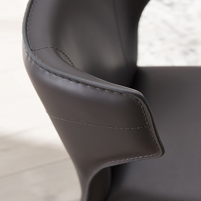 Modern Style Leather Matte Finish Side Chair Wingback Side Chair for Dinning Room Clearhalo ' kitchen&dining_furn' 'Dining Chairs' 'Dining Tables & Seating' 'dining_chair' 'Furniture' 'furniture_dining_chair' 'Kitchen & Dining Furniture' 'kitchen' 3467174
