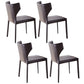 Modern Style Leather Matte Finish Side Chair Wingback Side Chair for Dinning Room Grey Set of 4 Clearhalo ' kitchen&dining_furn' 'Dining Chairs' 'Dining Tables & Seating' 'dining_chair' 'Furniture' 'furniture_dining_chair' 'Kitchen & Dining Furniture' 'kitchen' 3467175