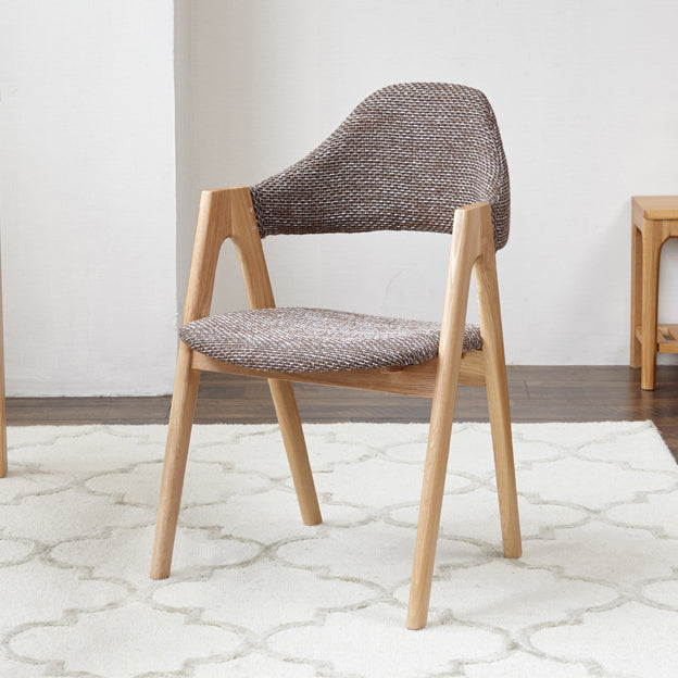 Modern Style Wood Dining Room Chair Open Back Dining Side Chair for Home Use Coffee Natural Wood 1 Piece Clearhalo ' kitchen&dining_furn' 'Dining Chairs' 'Dining Tables & Seating' 'dining_chair' 'Furniture' 'furniture_dining_chair' 'Kitchen & Dining Furniture' 'kitchen' 3467185