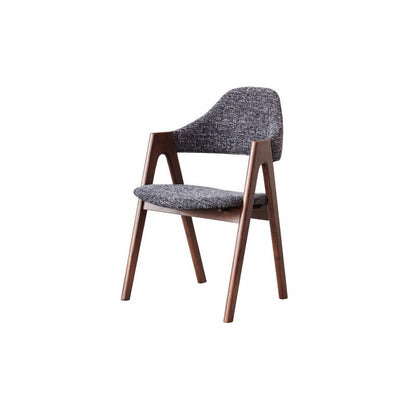 Modern Style Wood Dining Room Chair Open Back Dining Side Chair for Home Use Black-Gray Walnut 1 Piece Clearhalo ' kitchen&dining_furn' 'Dining Chairs' 'Dining Tables & Seating' 'dining_chair' 'Furniture' 'furniture_dining_chair' 'Kitchen & Dining Furniture' 'kitchen' 3467188