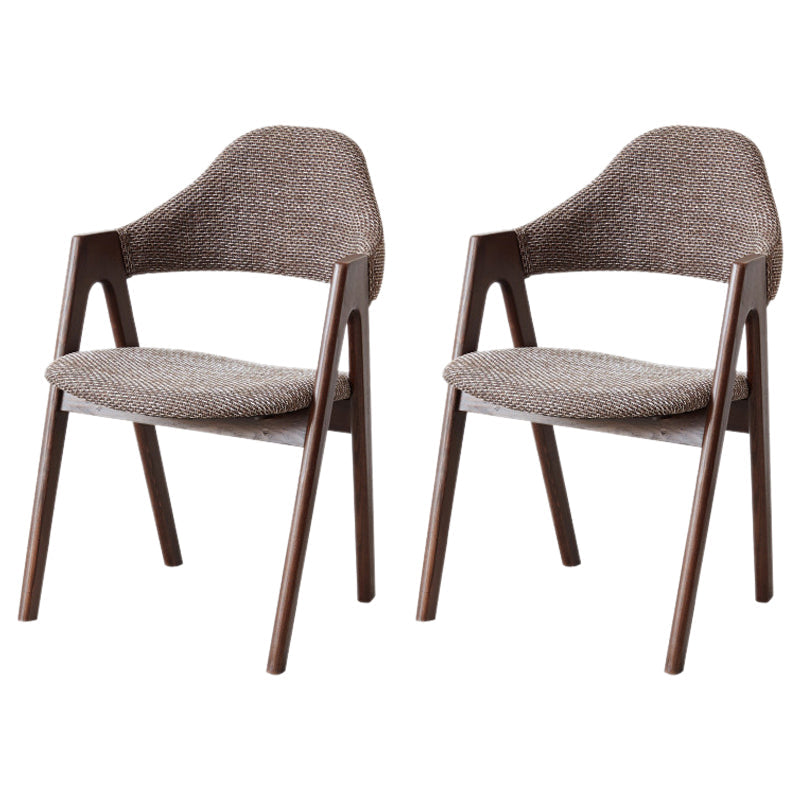 Modern Style Wood Dining Room Chair Open Back Dining Side Chair for Home Use Coffee Walnut Set of 2 Clearhalo ' kitchen&dining_furn' 'Dining Chairs' 'Dining Tables & Seating' 'dining_chair' 'Furniture' 'furniture_dining_chair' 'Kitchen & Dining Furniture' 'kitchen' 3467189