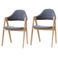 Modern Style Wood Dining Room Chair Open Back Dining Side Chair for Home Use Black-Gray Natural Wood Set of 2 Clearhalo ' kitchen&dining_furn' 'Dining Chairs' 'Dining Tables & Seating' 'dining_chair' 'Furniture' 'furniture_dining_chair' 'Kitchen & Dining Furniture' 'kitchen' 3467192